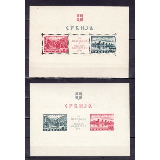 Serbien 1942, Mi.-Nr. Block 1+2 **