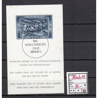 Schweiz 1945 : Mi.-Nr.:Block 11 gestempelt