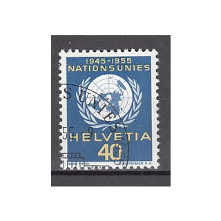 Schweiz/Ämter ONU/UNO 1955 : Mi.-Nr.: 21 gestempelt