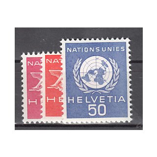 Schweiz/Ämter ONU/UNO 1959 : Mi.-Nr.: 28-30 **