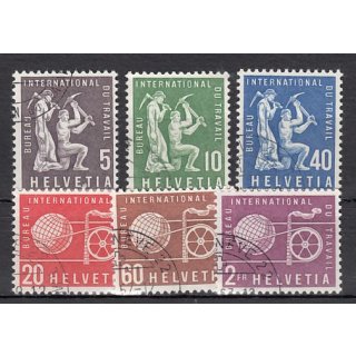 Schweiz/Ämter BIT/ILO 1956 : Mi.-Nr.: 94-99 gestempelt