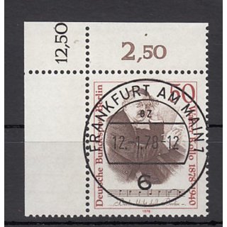 Berlin 1978, Mich.-Nr.: 561 gestempelt Eckrand KBWZ   Frankfurt