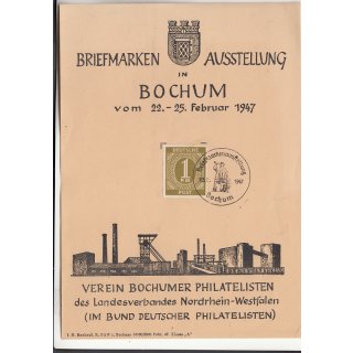 Alliierte Besetzung (Gemeinschaftsausg.) Mi. Nr. 937 gestempelt BOCHUM 1947