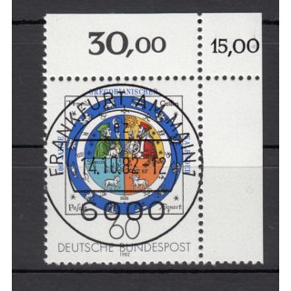 Bund 1982, Mich.-Nr.: 1155 gestempelt Eckrand KBWZ  Frankfurt