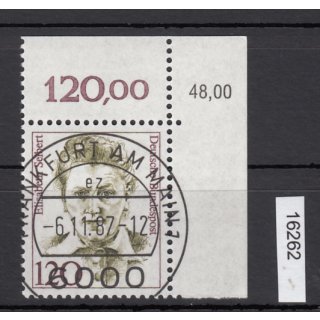Bund 1987, Mich.-Nr.: 1338 gestempelt Eckrand KBWZ  Frankfurt
