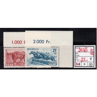 Saarland 1949 Mi. Nr. 265+66 ** Eckrand
