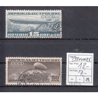 Sowjetunion 1931, Mich.-Nr.: 398+99 B X gestempelt
