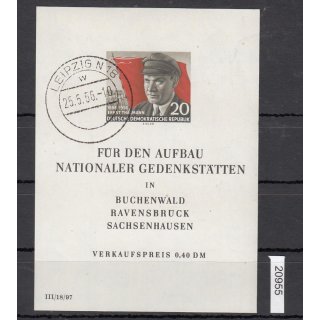 DDR 1956, Mich.-Nr.: 520 B Block 14 gestempelt