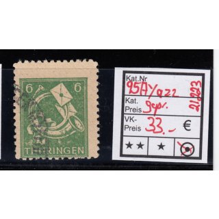SBZ  1945 Mi.-Nr.: 95 AY a z2  gestempelt/geprüft