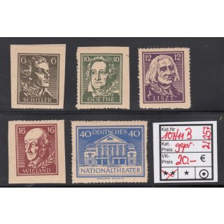 SBZ  1945 Mi.-Nr.:107-11 A ** Einzelmarken aus Block 3 B geprüft