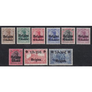Belgien 1914, Mi.-Nr. 1-9 *