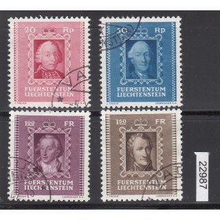 Liechtenstein 1942 : Mi.-Nr.:207-10 gestempelt