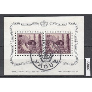 Liechtenstein 1946 : Mi.-Nr.:Block 4 gestempelt