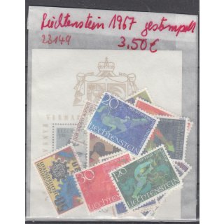Liechtenstein 1967 gestempelt