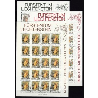 Liechtenstein 1983 : Mi.-Nr.:818-20 ** Bogen