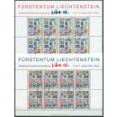 Liechtenstein 2002 : Mi.-Nr.:1297+98 gestempelt Bogen