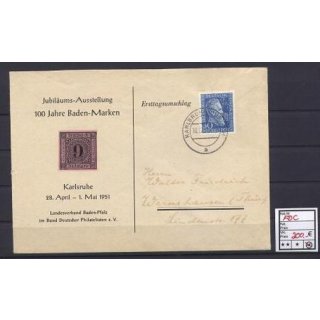 Bund 1951, Mich.-Nr.: 147 Erstagsbrief  Brief