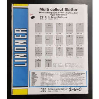 Lindner Multi collect 1318   3 Streifen vertikal schwarz   10 Stück  NEU