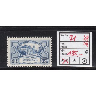 Liechtenstein 1925 : Mi.-Nr.:71 **