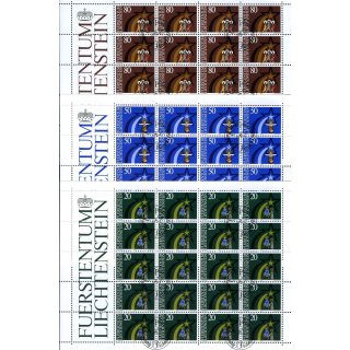 Liechtenstein 1983 : Mi.-Nr.:831-33 gestempelt Bogen