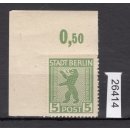 SBZ  1945 Mi.-Nr.:   1 B ** Eckrand