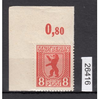SBZ  1945 Mi.-Nr.:   3 B ** Eckrand