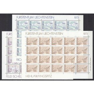 Liechtenstein 1973 : Mi.-Nr.:581-83 ** Bogen