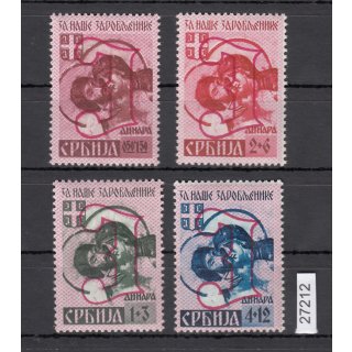 Serbien 1941, Mi.-Nr. 54-57  III + A III **
