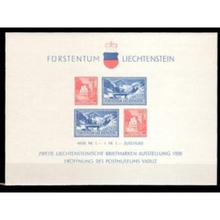 Liechtenstein 1936 : Mi.-Nr.:Block  2 **