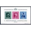 Liechtenstein 1949 : Mi.-Nr.:Block 5 **