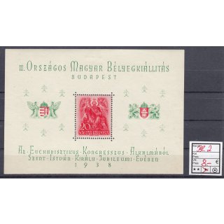 Ungarn 1938, Mich.-Nr.: Block 2 *