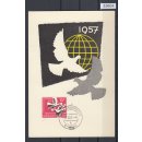 Saarland 1957 Mi. Nr. 408 MK  (OPD)  Maximumkarte  Ersttag