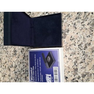 1 Safe  Münz Schatulle Blau  für Münzen bis 80 mm Durchmesser, Neu - OVP