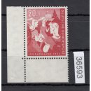 Bund 1952, Mich.-Nr.: 154 I **  Eckrand + Plattenfehler