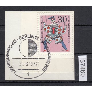 Bund 1970, Mich.-Nr.: 652 gestempelt Eckrand WFZ (Wohlfahrtzähnung)