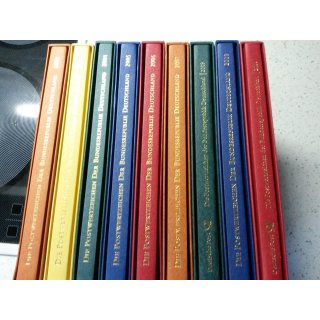 Konvolut BRD Jahrbücher 2002-2007 u. 2009-2011, 9 Stück leer ohne Marken