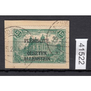 Abstimmung. Allenstein 1920, Mi.-Nr. 11 b gestempelt  geprüft