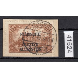 Abstimmung. Allenstein 1920, Mi.-Nr. 12 c gestempelt  geprüft