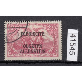 Abstimmung. Allenstein 1920, Mi.-Nr. 13 b gestempelt  geprüft