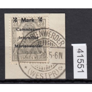 Abstimmung. Marienwerder 1920, Mi.-Nr. 23 A II a gestempelt  geprüft