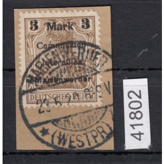 Abstimmung. Marienwerder 1920, Mi.-Nr. 24 A III a  gestempelt  Mi. 120,00