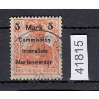 Abstimmung. Marienwerder 1920, Mi.-Nr. 25 B I a  gestempelt  Mi 90,00