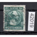 Alliierte Franz. Zone Württemberg Mi. Nr. 44 gestempelt  geprüft