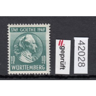 Alliierte Franz. Zone Württemberg Mi. Nr. 44 II ** geprüft