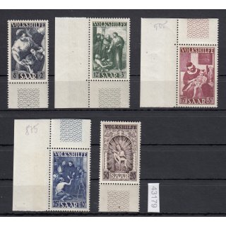 Saarland 1949 Mi. Nr. 267-71 **