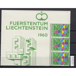 Liechtenstein 1960 : Mi.-Nr.:398  Eckrand  gestempelt + gummi  Luxus