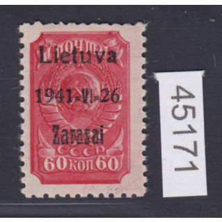 Litauen - Zarasai, Mi.-Nr. 7 II B **  geprüft