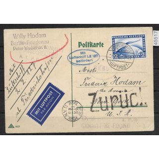 DR Zeppelinpost 1928 Mi. Einzelfrankatur 423, 1. Amerikafahrt 1928