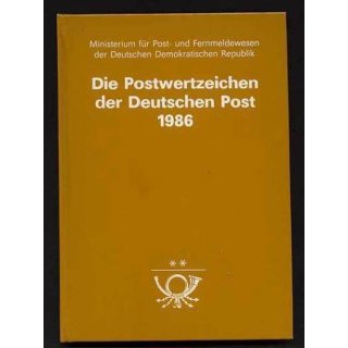 DDR 1986, Mich.-Nr.:  **  Komplettes Jahrbuch mit Marken, Blöcken, KLB, Ganzsachen