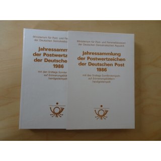 DDR 1986, Mich.-Nr.:  ** Ersttagsblatt-Jahressammlung der Deutschen Post 1986